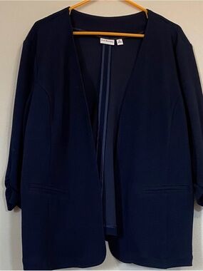 Kim Rogers Navy Open-Front Blazer Jacket